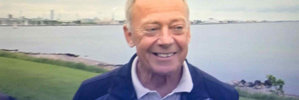 Foto fra indslag i TV2 Østjylland med Svend Erik Kristensen om planklagenævnets afgørelse